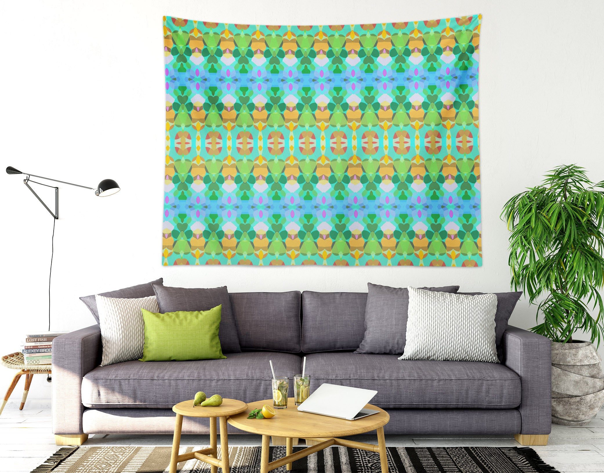 3D Green Pattern 930 Shandra Smith Tapestry Hanging Cloth Hang