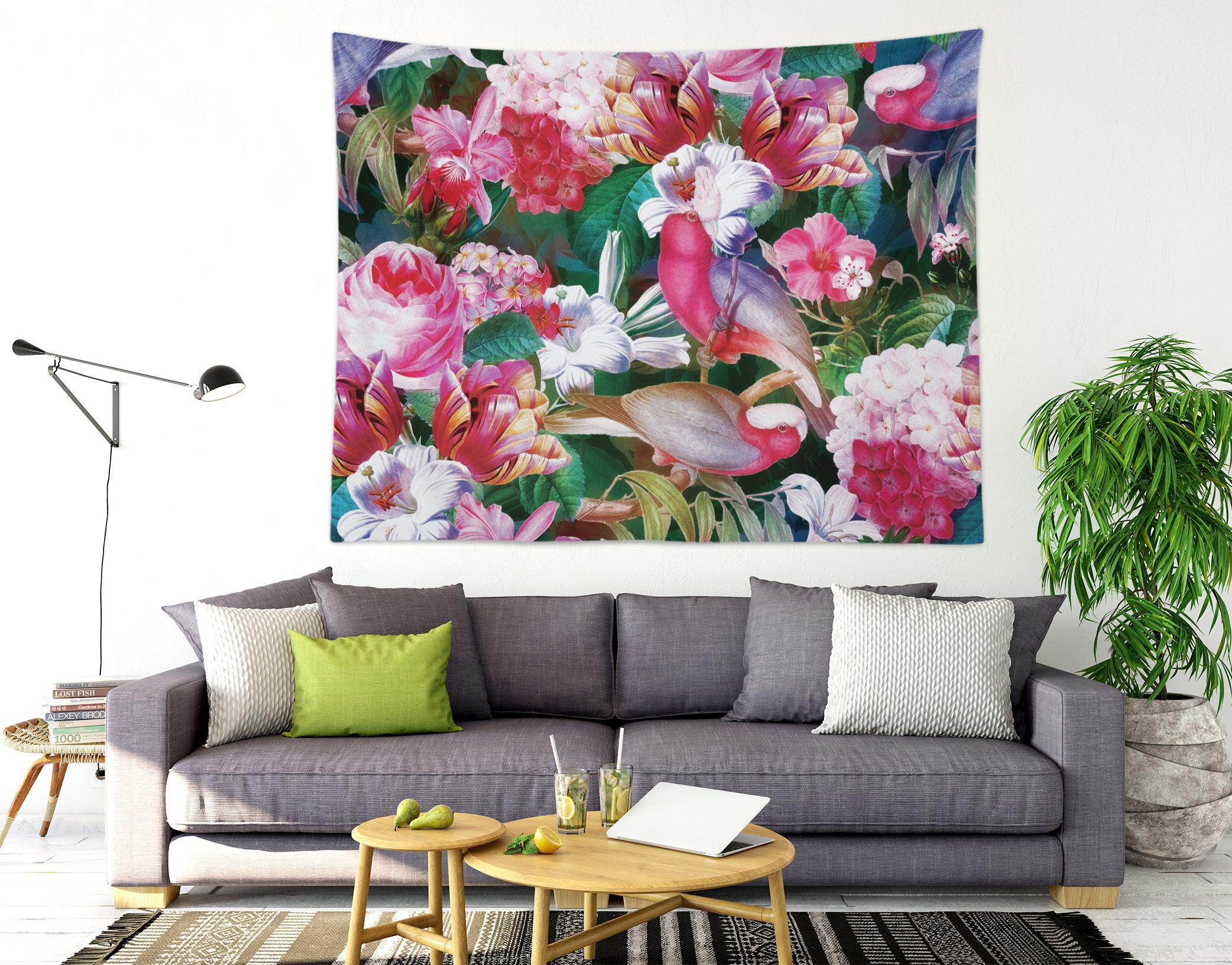 3D Pink Flower 5307 Uta Naumann Tapestry Hanging Cloth Hang