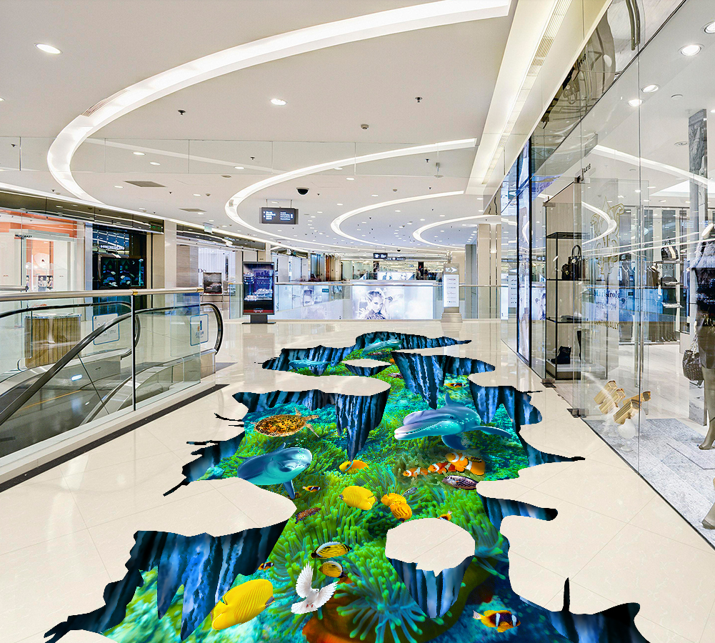 3D Sea Fish 588 Floor Mural  Wallpaper Murals Rug & Mat Print Epoxy waterproof bath floor