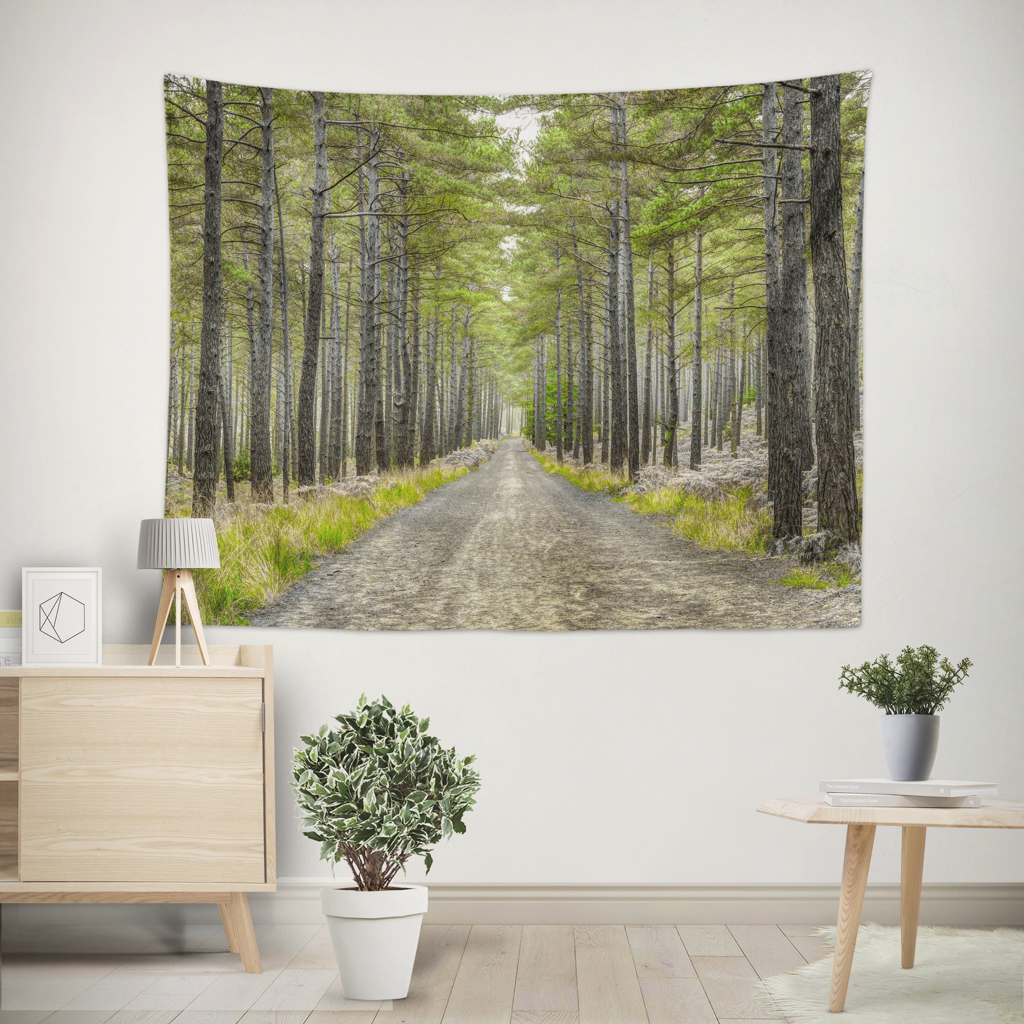 3D Woods Road 11674 Assaf Frank Tapestry Hanging Cloth Hang