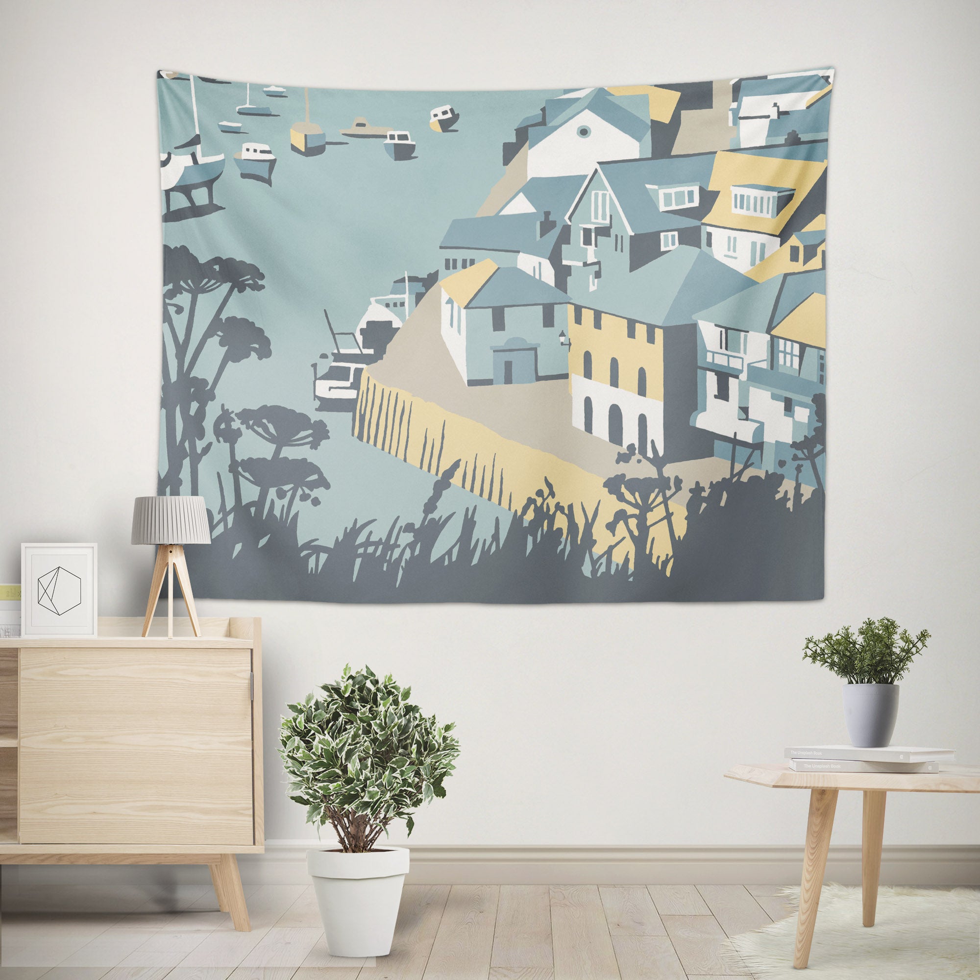 3D House Sea 1022 Steve Read Tapestry Hanging Cloth Hang