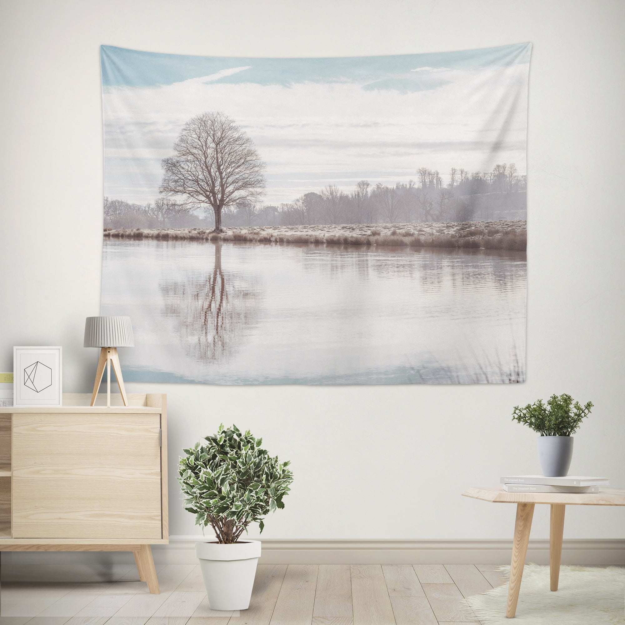 3D Lake Tree 116153 Assaf Frank Tapestry Hanging Cloth Hang