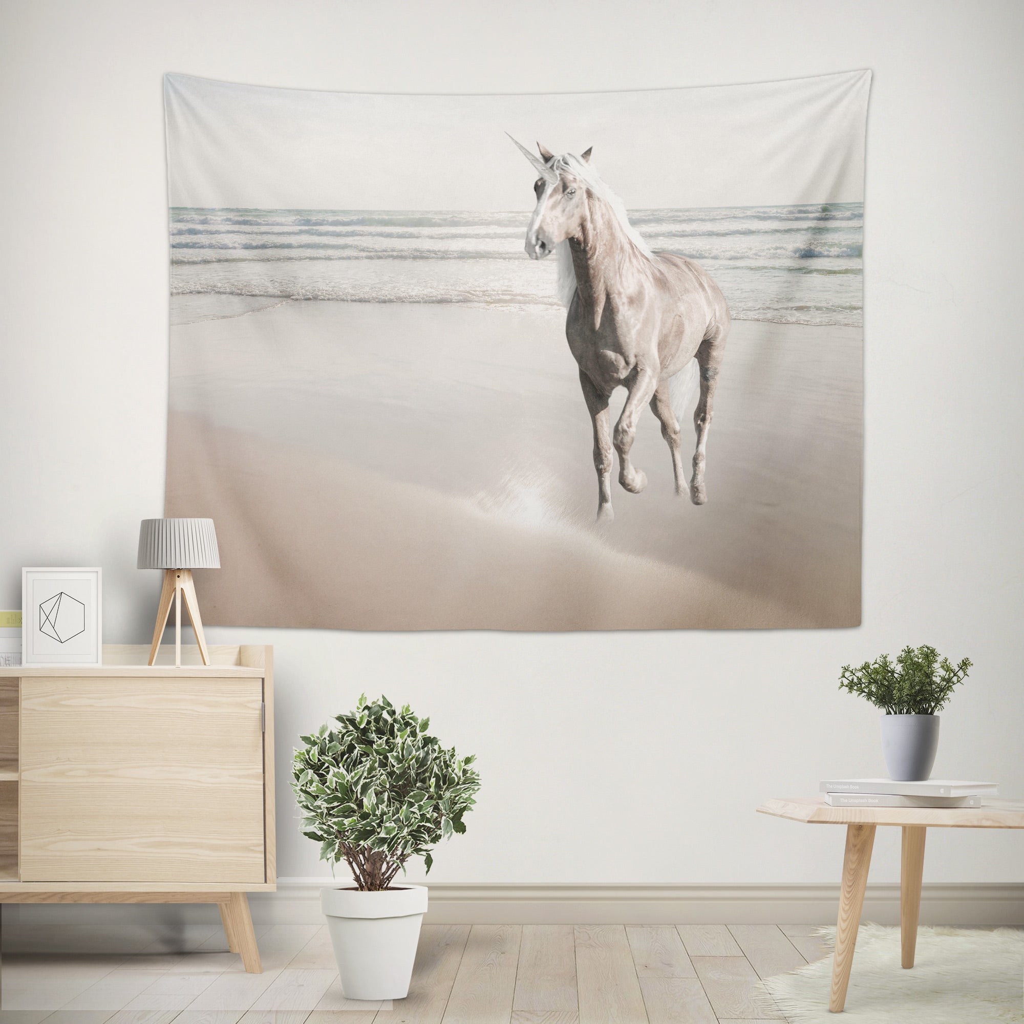 3D Beach Horse 11686 Assaf Frank Tapestry Hanging Cloth Hang