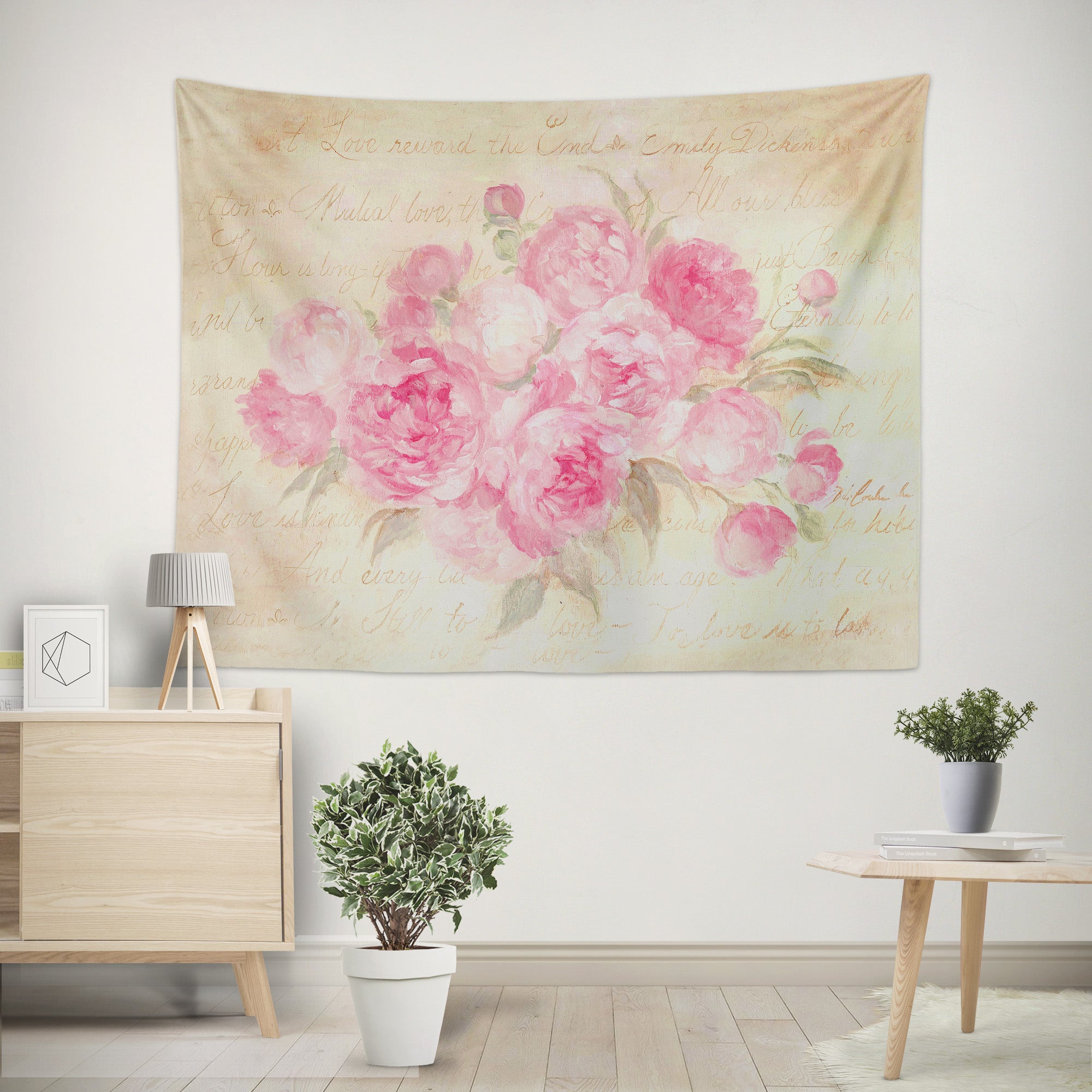3D Pink Flower 7838 Debi Coules Tapestry Hanging Cloth Hang