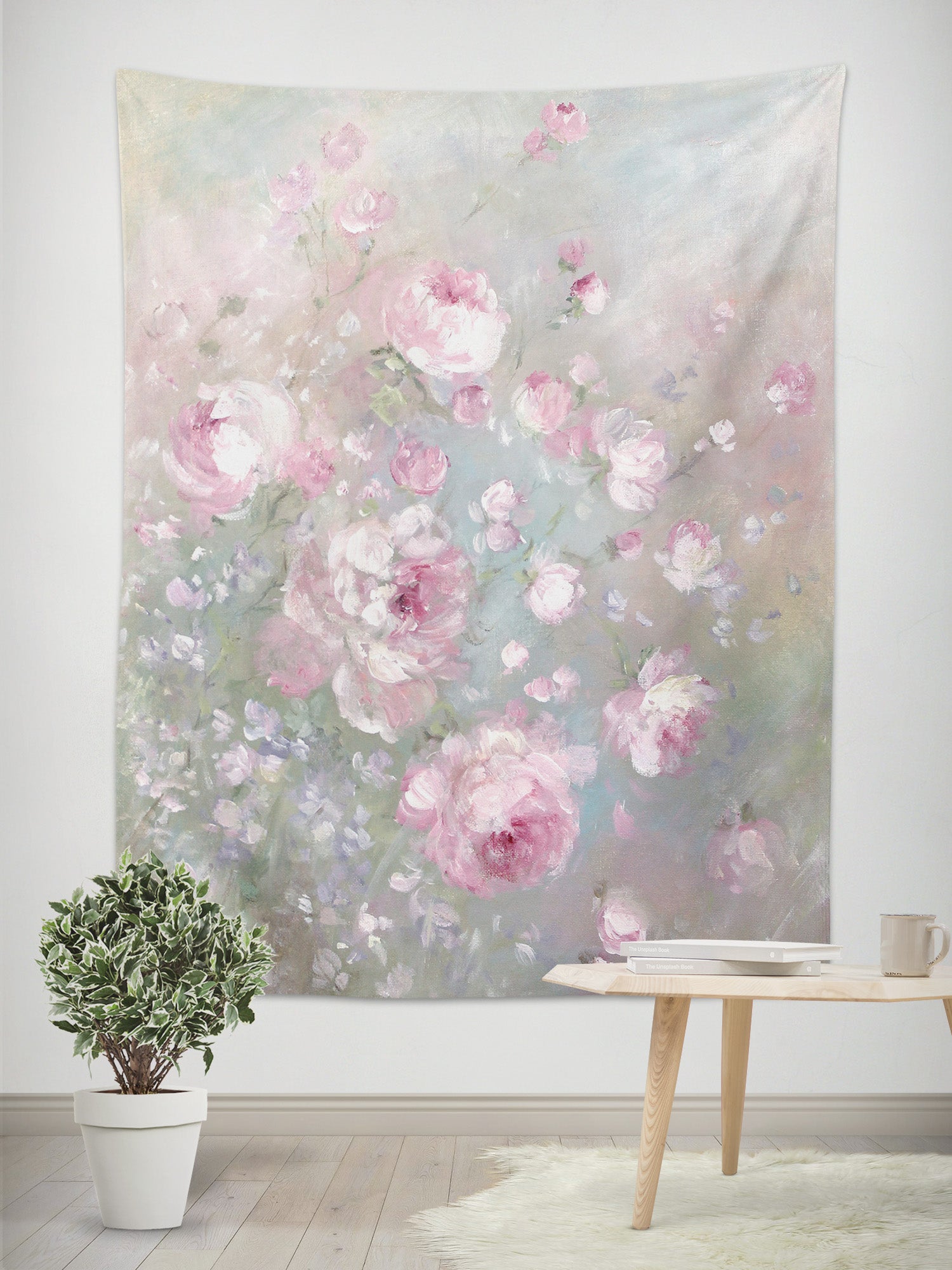 3D Pink Flower 7859 Debi Coules Tapestry Hanging Cloth Hang