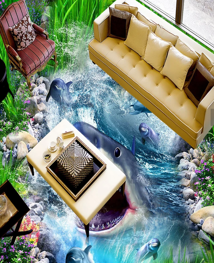 3D Ferocious Shark 537 Floor Mural  Wallpaper Murals Rug & Mat Print Epoxy waterproof bath floor