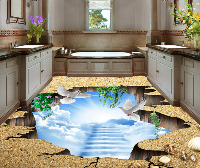 3D Sky Road 347 Floor Mural  Wallpaper Murals Rug & Mat Print Epoxy waterproof bath floor