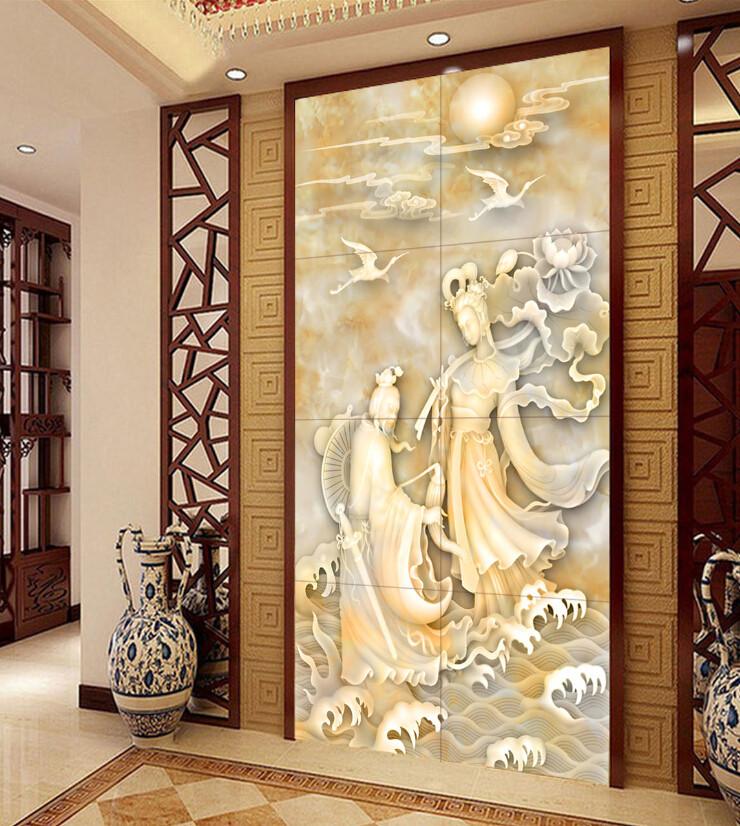 Carving People And Moon Porch Wallpaper AJ Wallpaper 1 