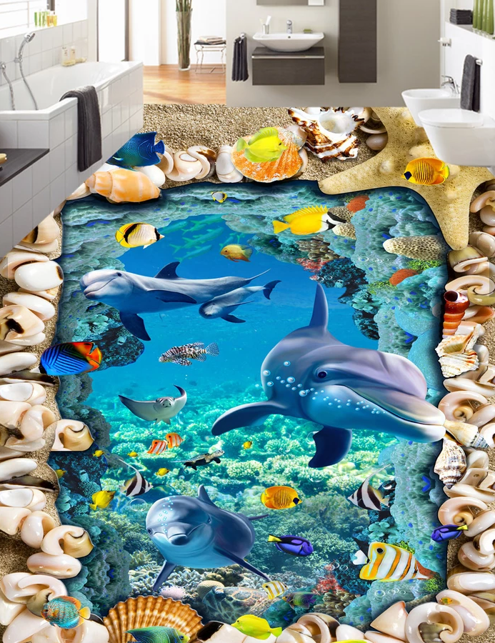 3D Ocean World 604 Floor Mural  Wallpaper Murals Rug & Mat Print Epoxy waterproof bath floor