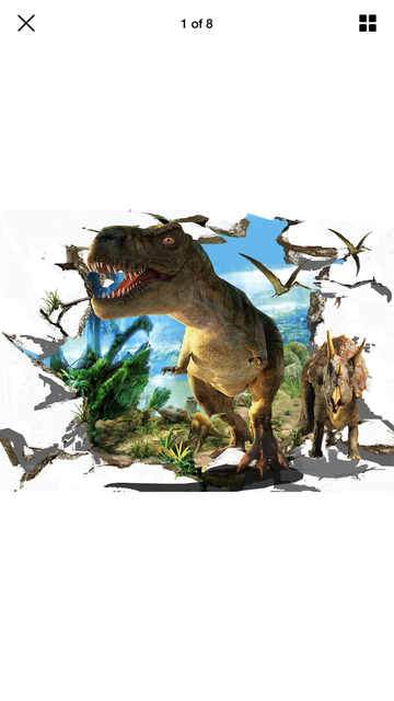 3D Savage Dinosaurs 8 Wall Paper 262cm high and 307cm wide IN VINYL AJ Wallpaper 