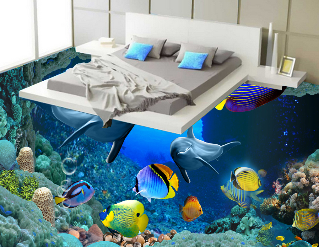 3D Underwater World 596 Floor Mural  Wallpaper Murals Rug & Mat Print Epoxy waterproof bath floor