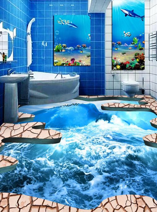 3D Sea Iceberg Floor Mural Wallpaper AJ Wallpaper 2 