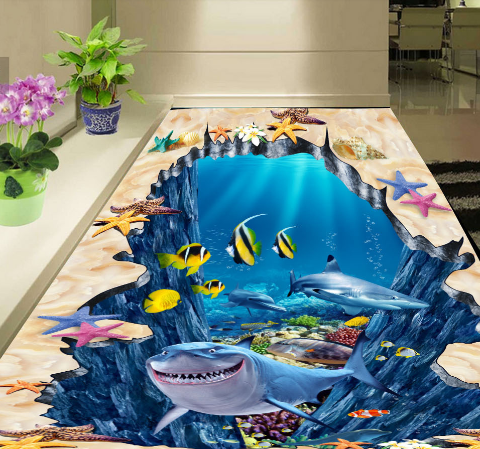 3D Happy Sea 595 Floor Mural  Wallpaper Murals Rug & Mat Print Epoxy waterproof bath floor