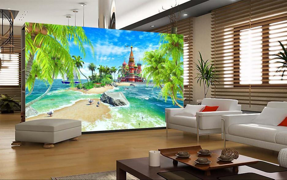 Ocean Castle Wallpaper AJ Wallpaper 2 