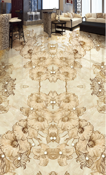 3D Orchids 032 Floor Mural Wallpaper AJ Wallpaper 2 