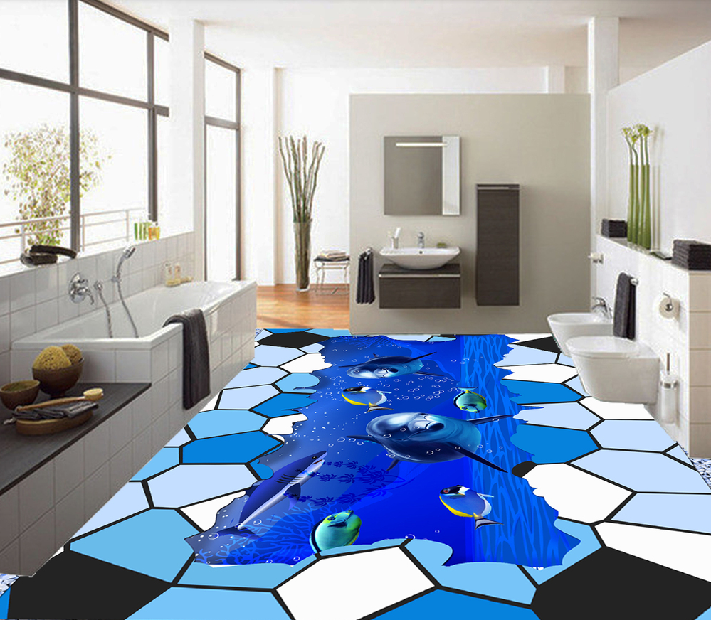 3D Ocean Stitching 556 Floor Mural  Wallpaper Murals Rug & Mat Print Epoxy waterproof bath floor