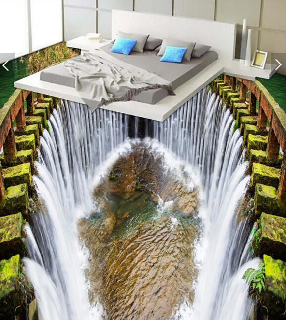 3D Pouring Water Floor Mural Wallpaper AJ Wallpaper 2 