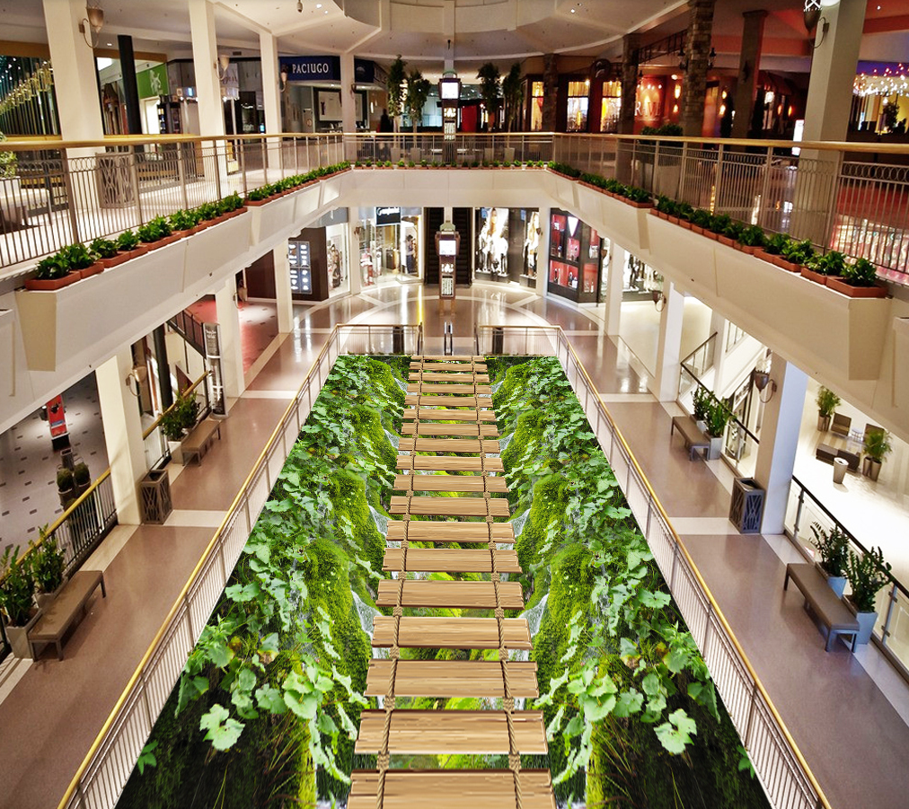 3D Wood Bridge 525 Floor Mural  Wallpaper Murals Rug & Mat Print Epoxy waterproof bath floor