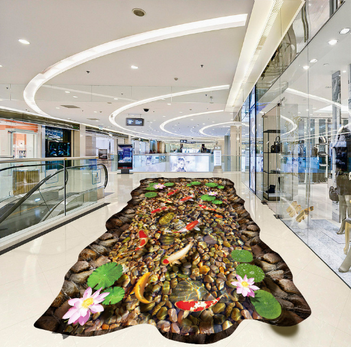 3D Small Lotus Pond 263 Floor Mural Wallpaper AJ Wallpaper 2 