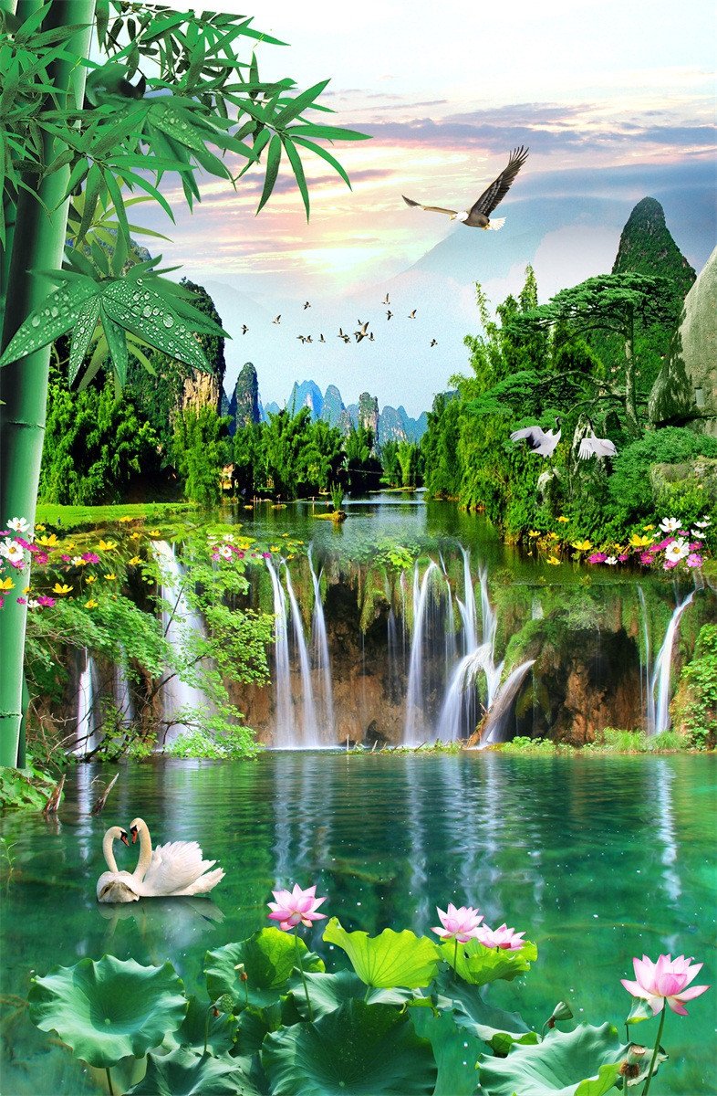 3D Pretty Natural Scenery 301 Stair Risers Wallpaper AJ Wallpaper 