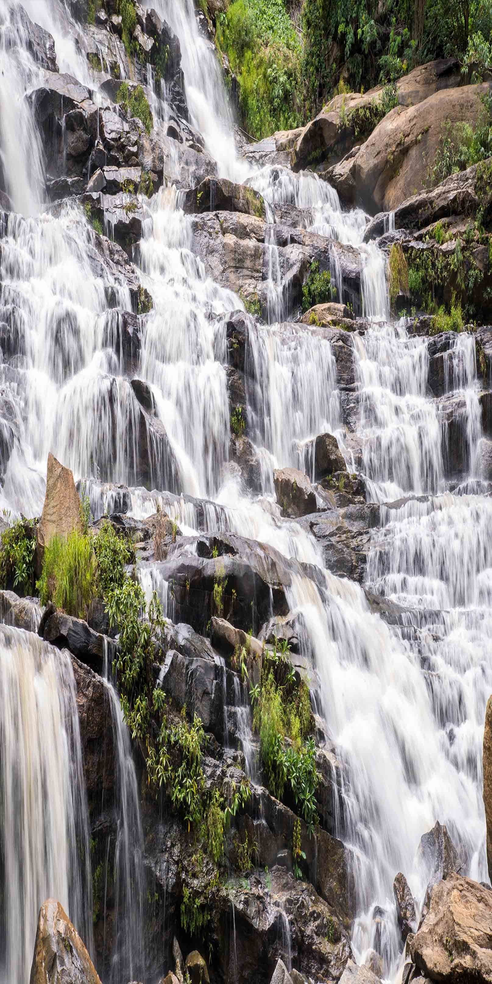 3D Flowing Waterfall 817 Stair Risers Wallpaper AJ Wallpaper 