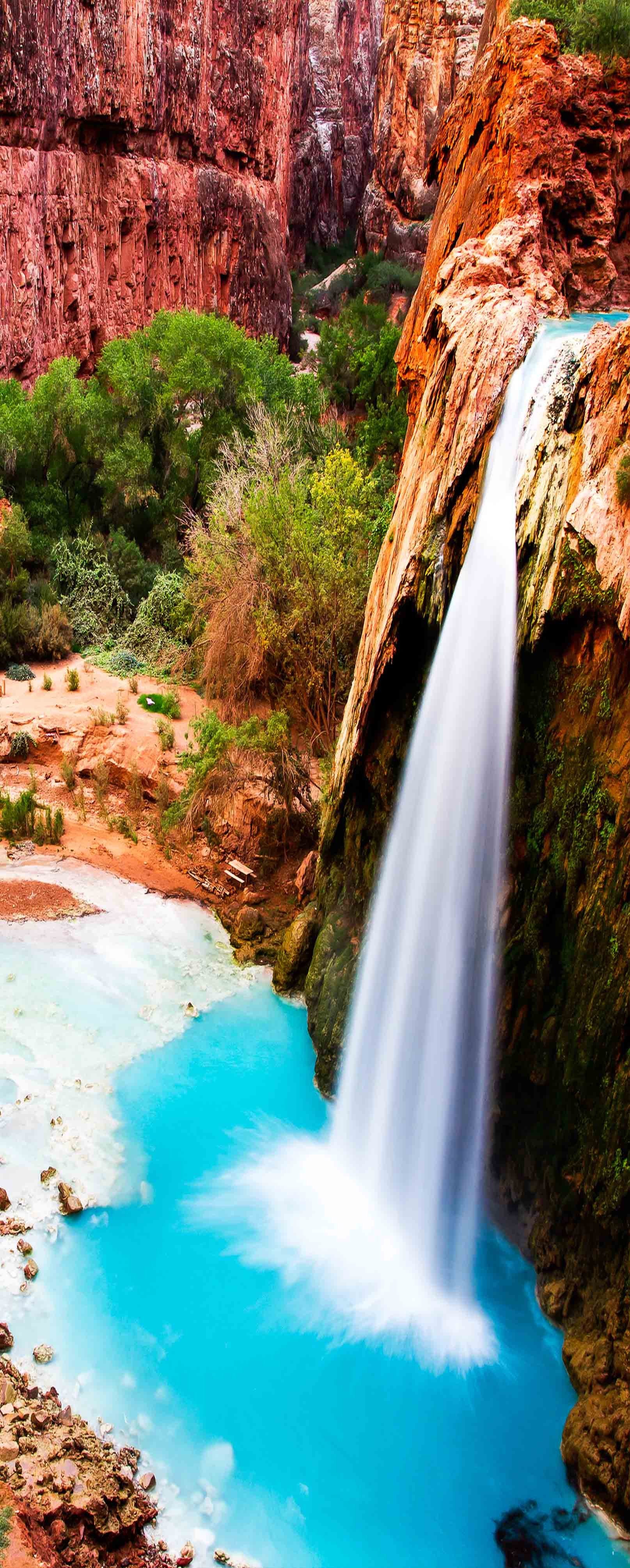 3D Waterfall Blue Lake 727 Stair Risers Wallpaper AJ Wallpaper 