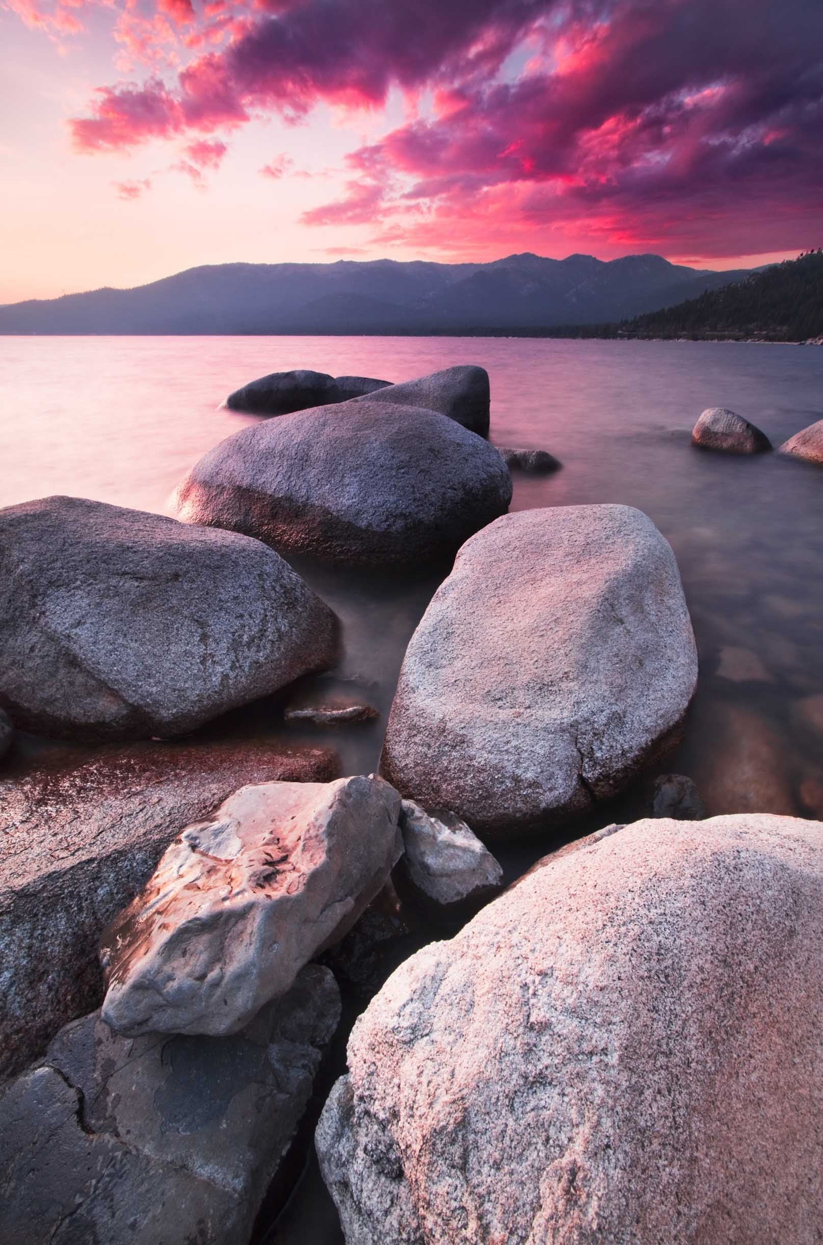 3D Lake Rosy Sky 716 Stair Risers Wallpaper AJ Wallpaper 