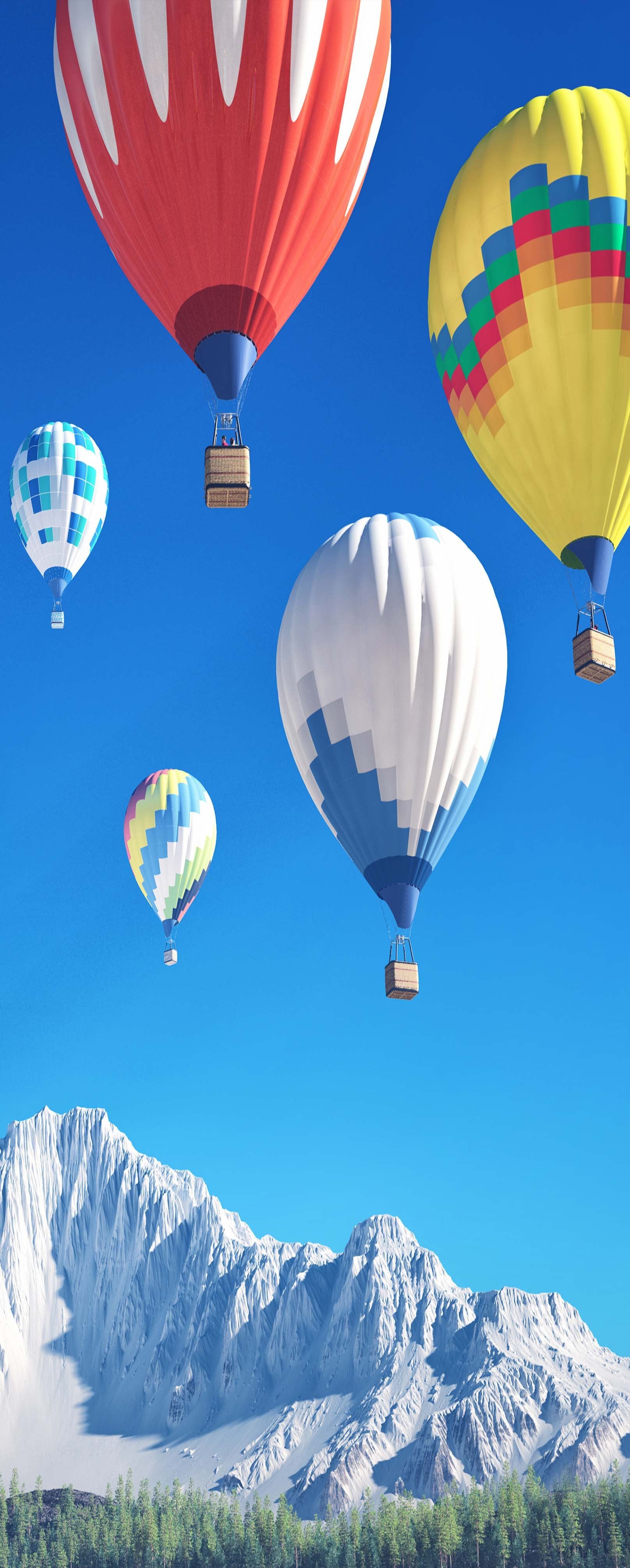 3D Hot Air Balloons 849 Stair Risers Wallpaper AJ Wallpaper 