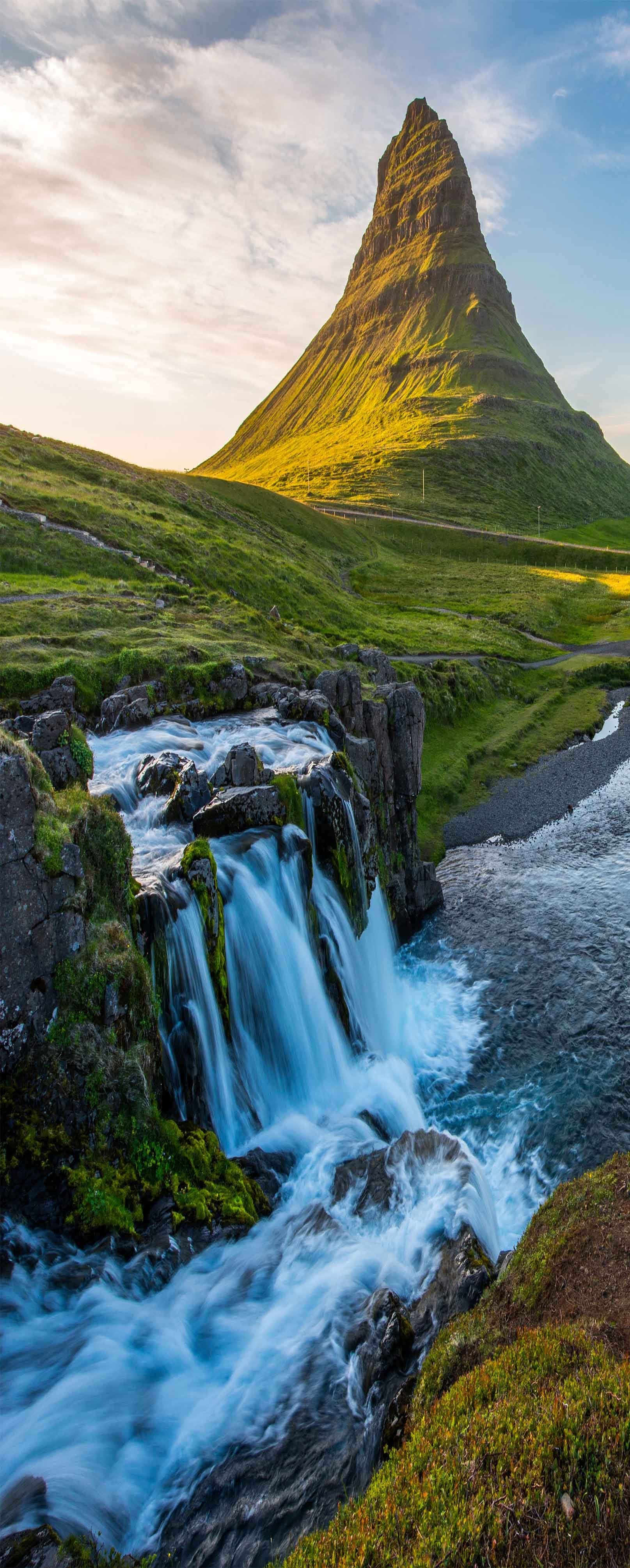 3D Mountain Peak River 407 Stair Risers Wallpaper AJ Wallpaper 