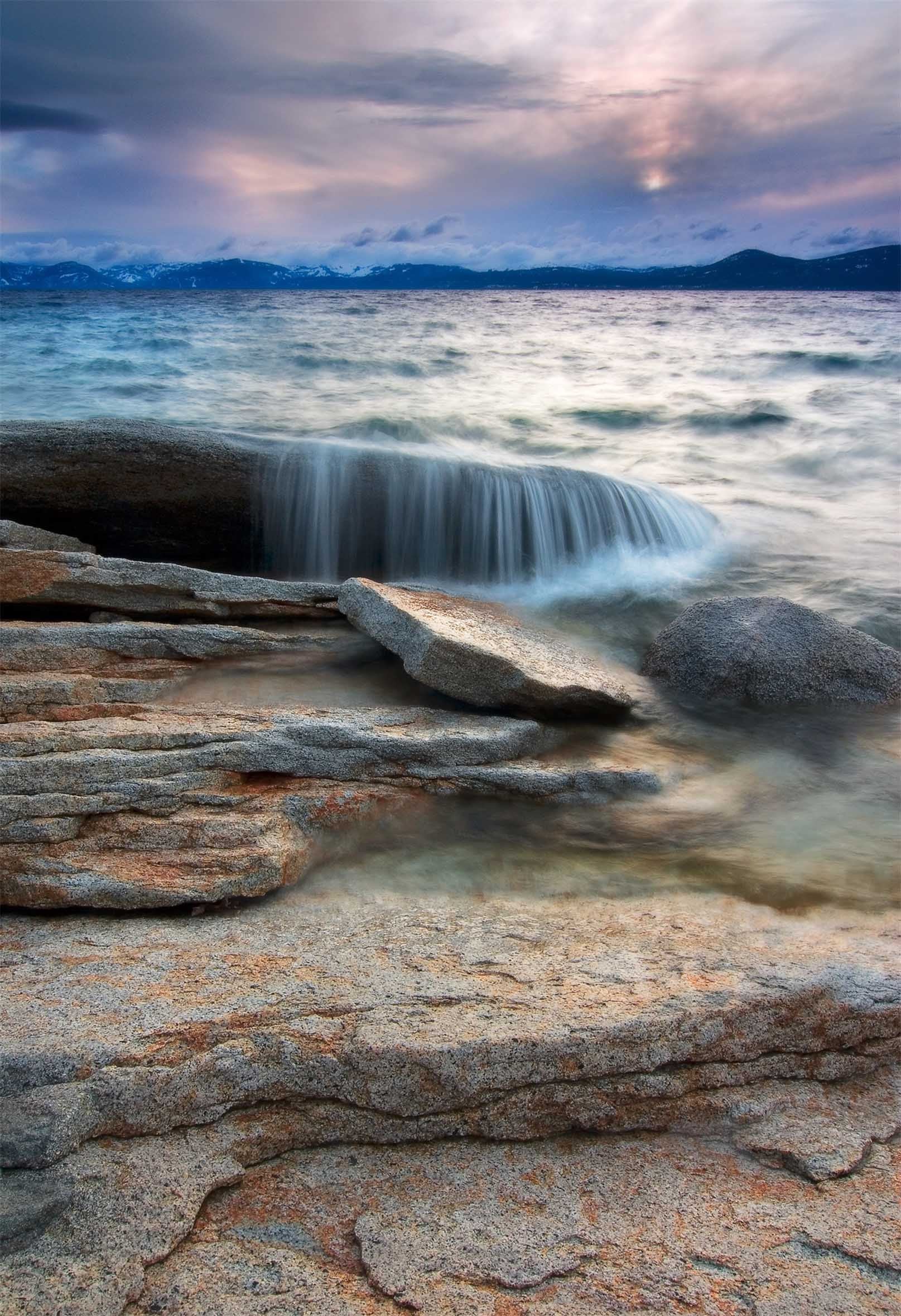 3D Lakeside Rocks 760 Stair Risers Wallpaper AJ Wallpaper 