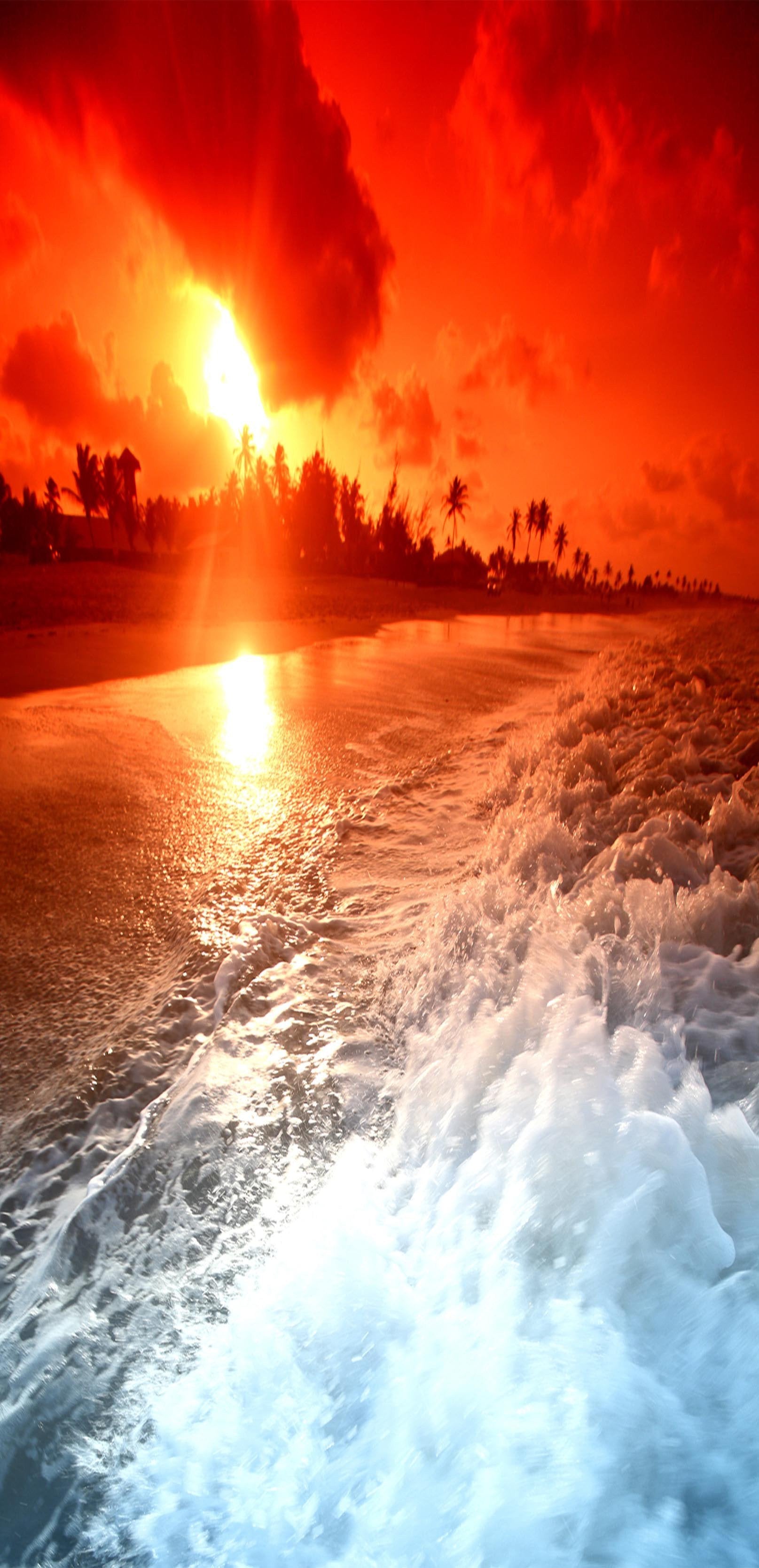 3D Pretty Beach Sunset 1325 Stair Risers Wallpaper AJ Wallpaper 