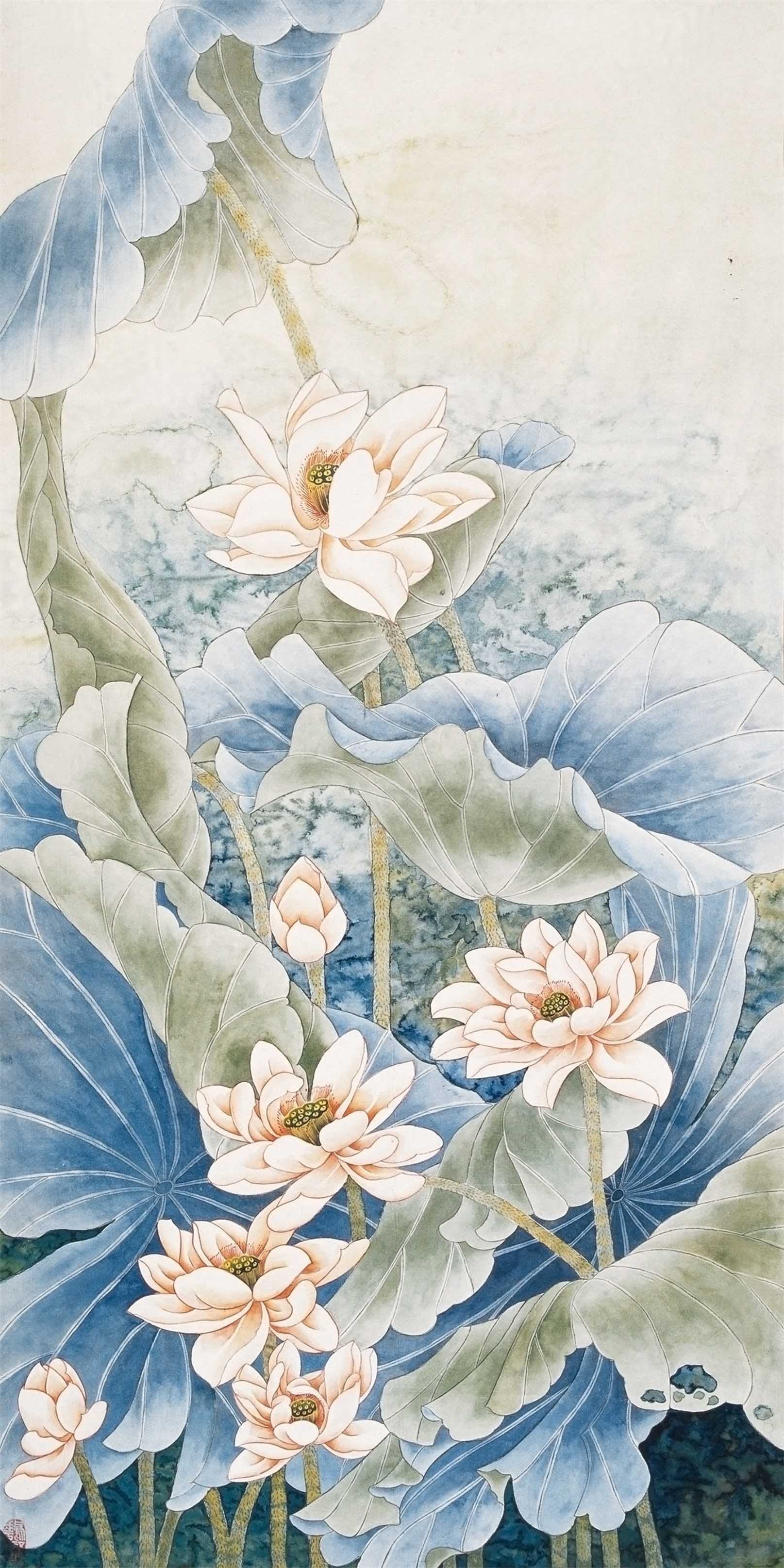 3D Elegant Lotus Flowers 1568 Stair Risers Wallpaper AJ Wallpaper 