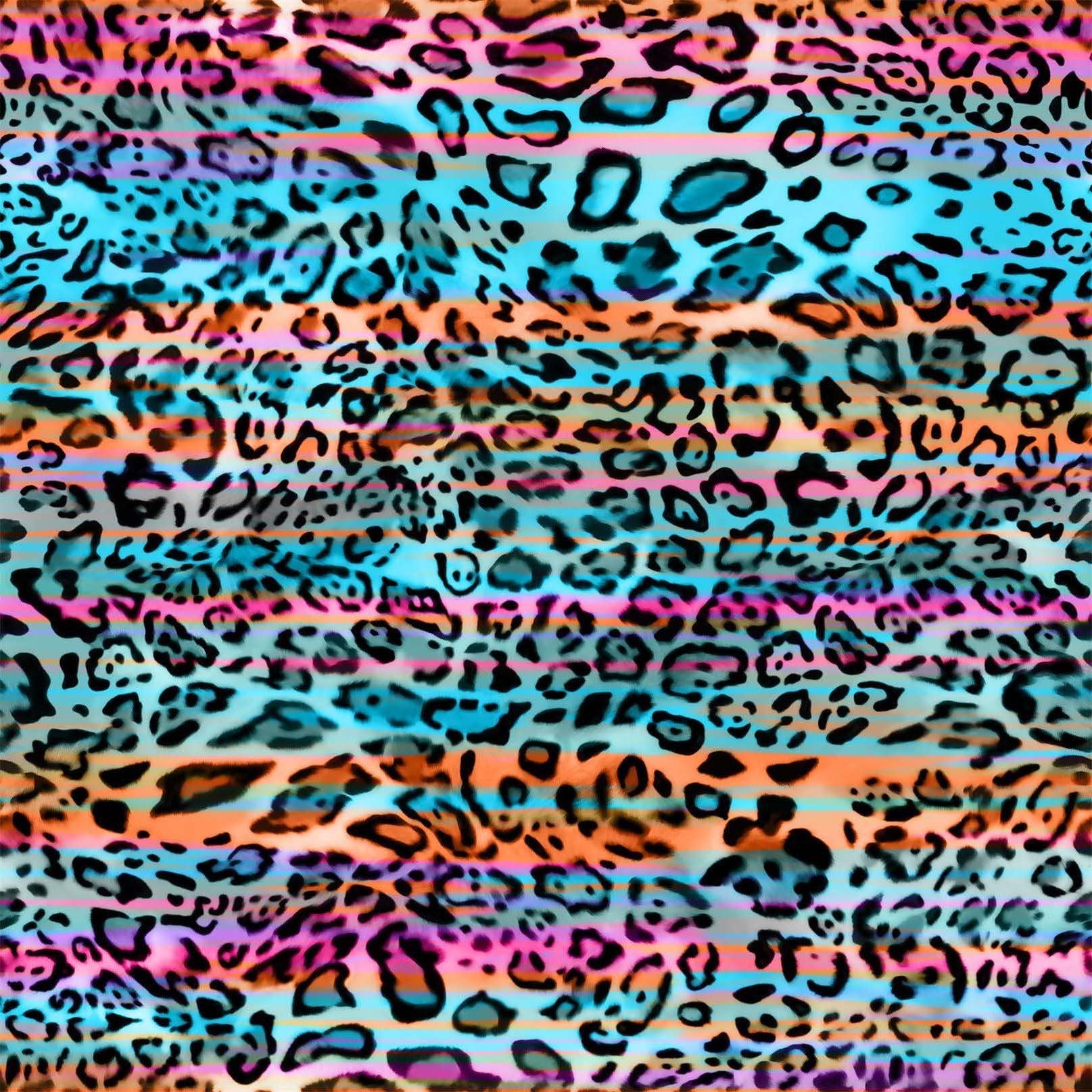 3D Leopard Print Color Lines 1540 Stair Risers Wallpaper AJ Wallpaper 