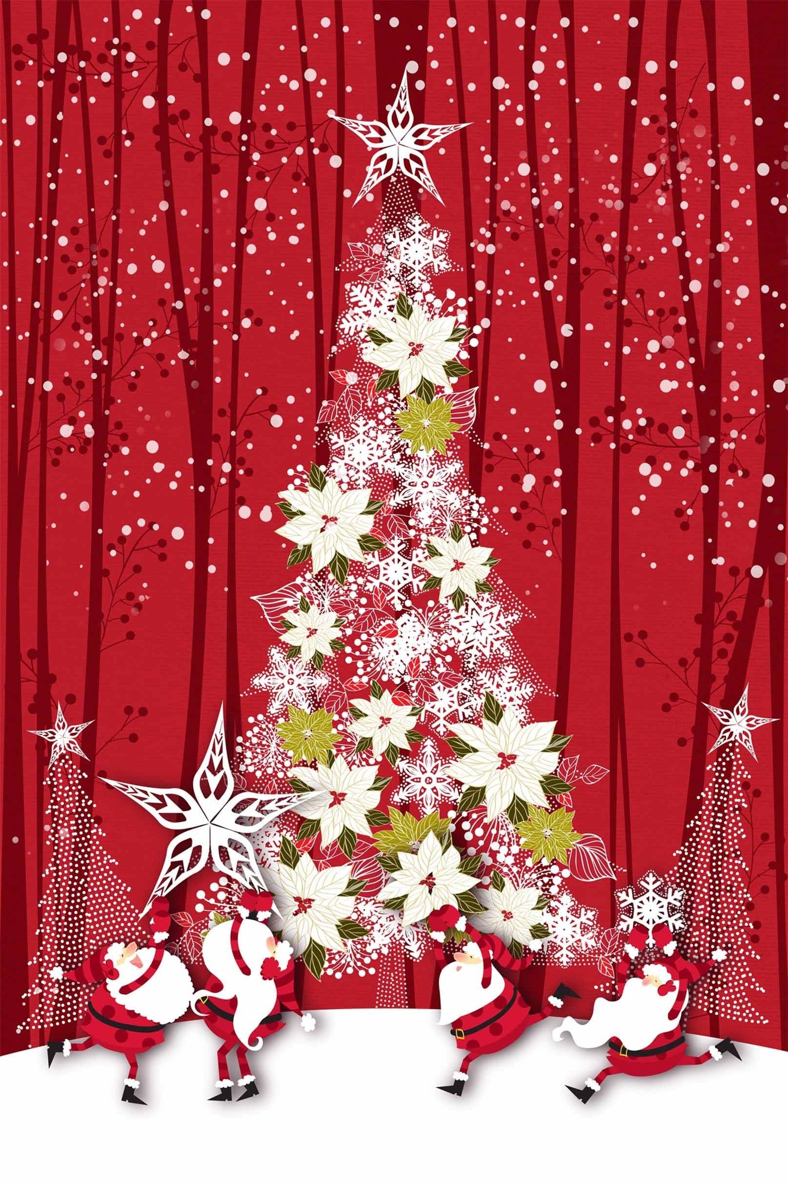 3D Christmas Tree 1538 Stair Risers Wallpaper AJ Wallpaper 