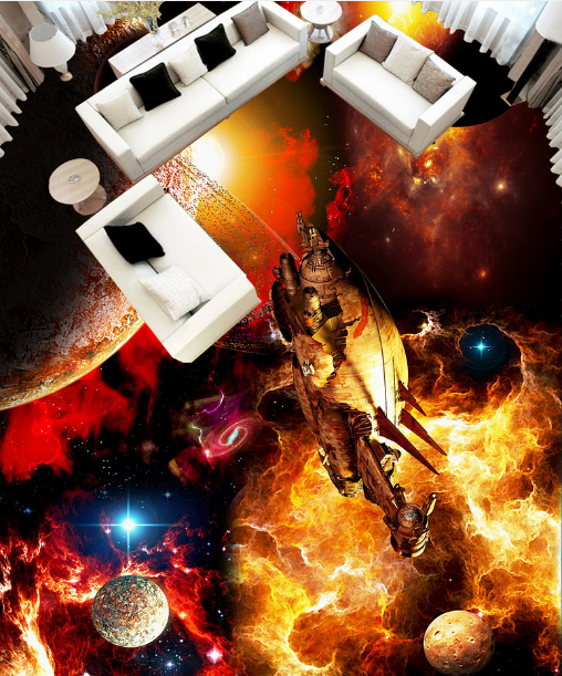 3D Planet 280 Floor Mural Wallpaper AJ Wallpaper 2 