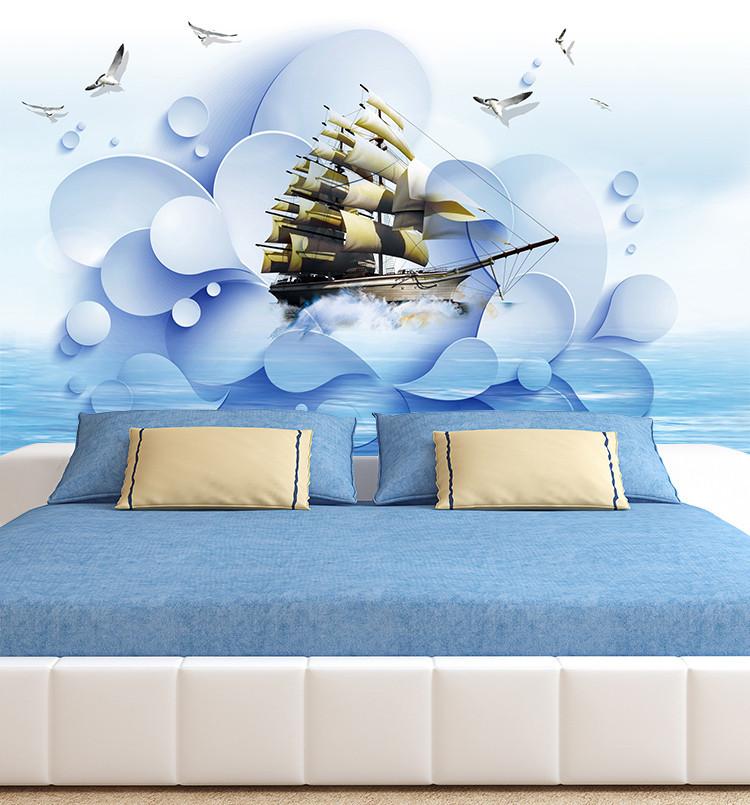 3D Sailing Boat Sea 232 Wallpaper AJ Wallpaper 
