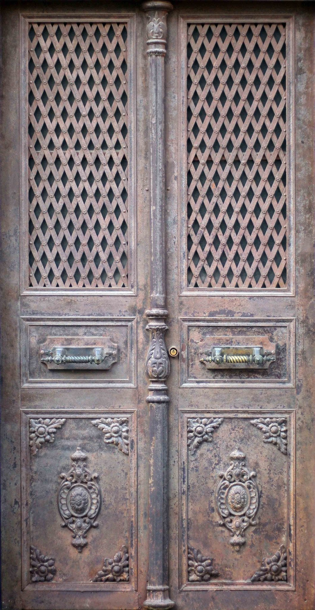 3D Rusty Metal Gate 21 Door Mural Wallpaper AJ Wallpaper 