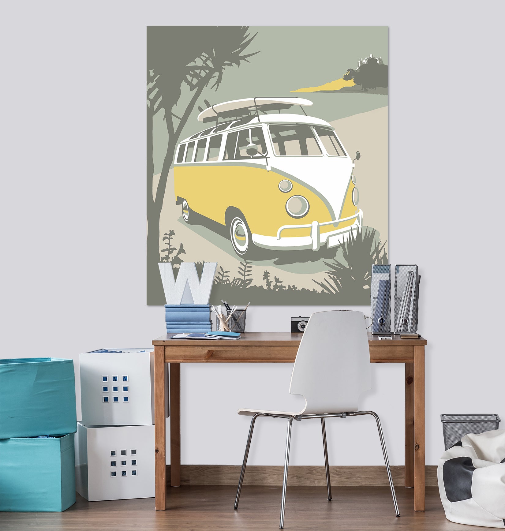 3D Marazion Camper 033 Steve Read Wall Sticker