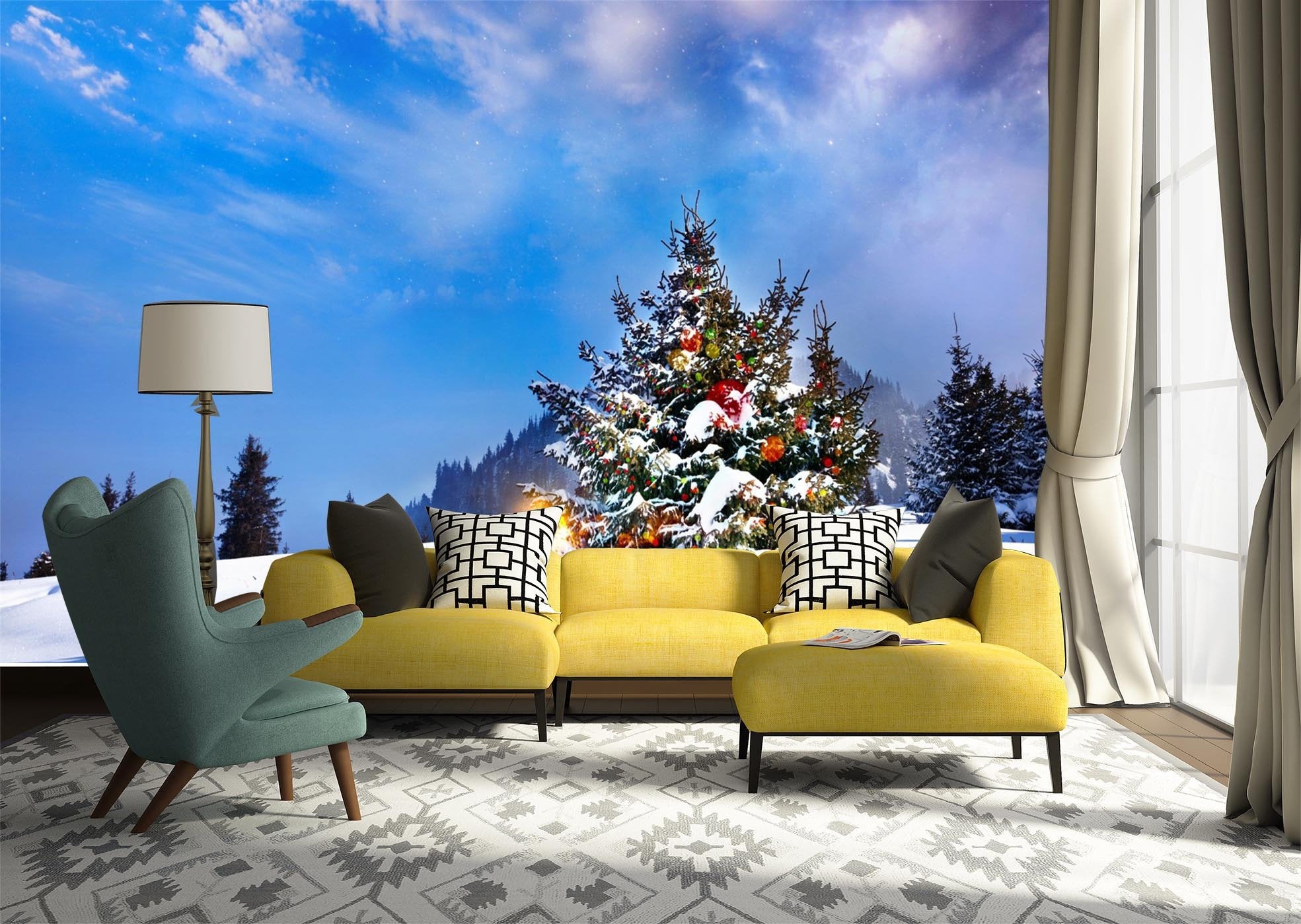 3D Christmas Tree 078 Wallpaper AJ Wallpaper 