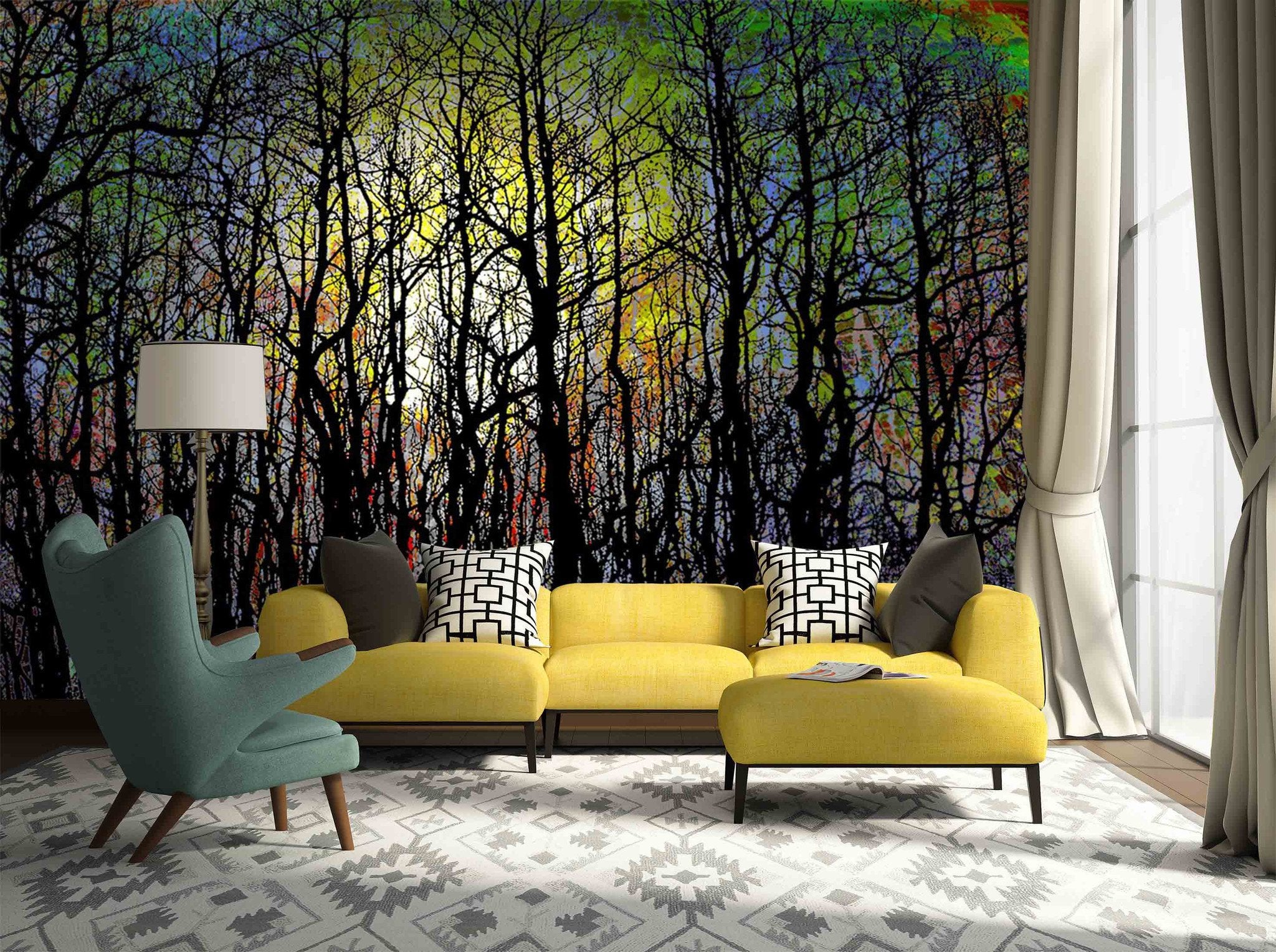 3D Shadow Forest Branch 93 Wallpaper AJ Wallpaper 