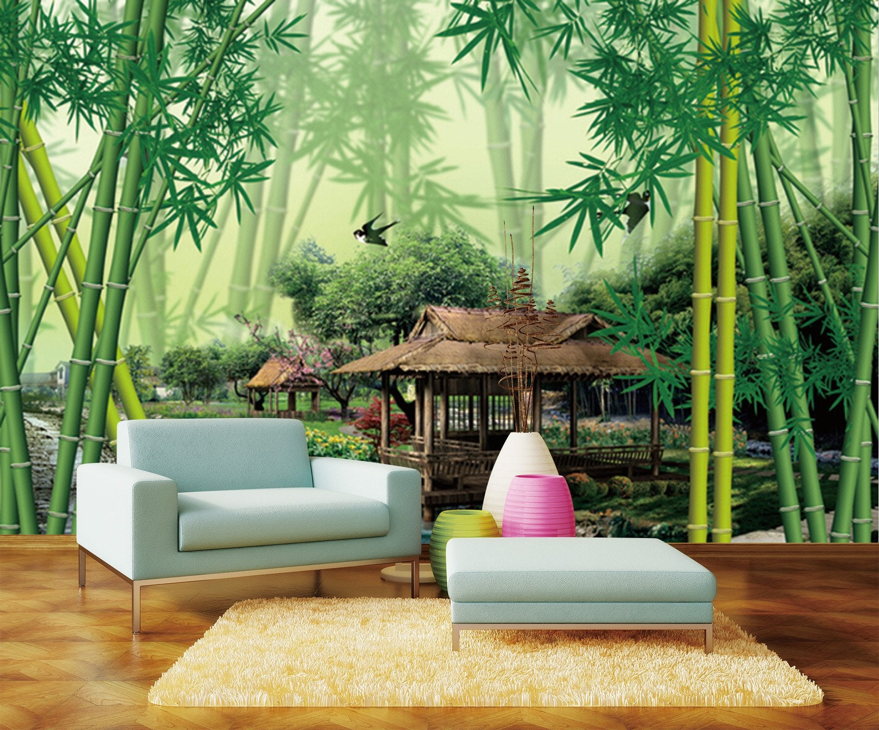 3D Bamboo Forest 109 Wallpaper AJ Wallpaper 