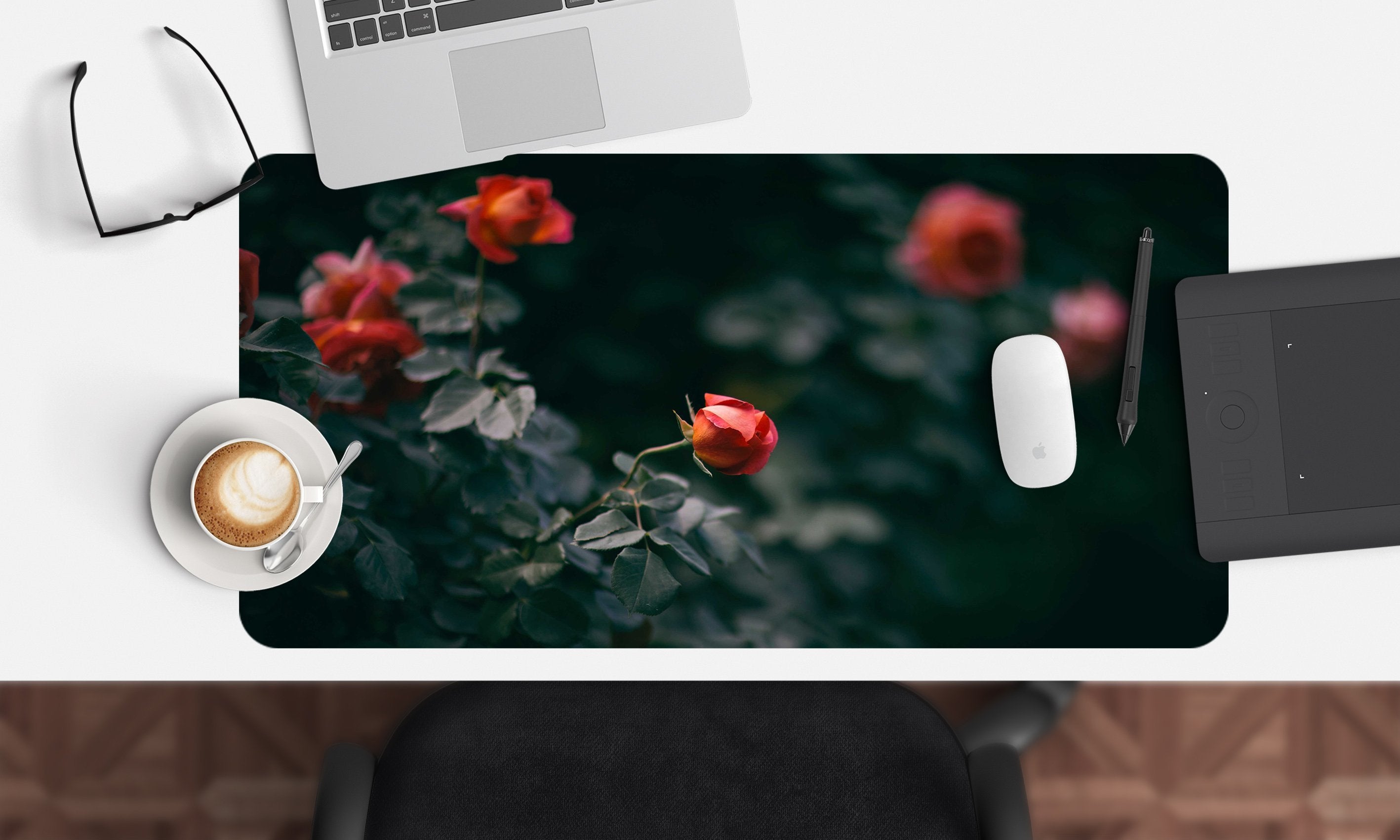 3D Blooming Flowers 182 Desk Mat Mat AJ Creativity Home 