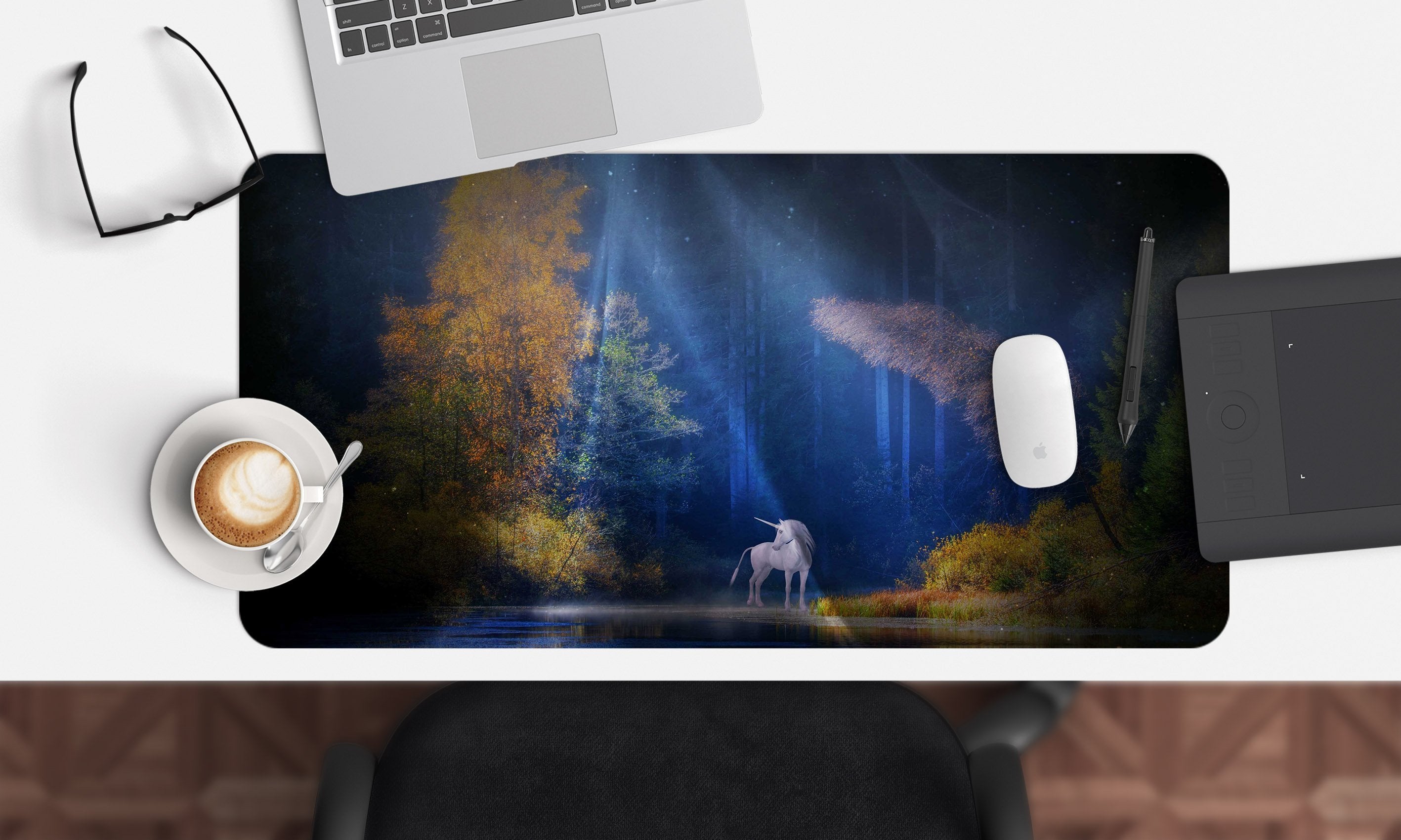 3D Night Unicorn 190 Desk Mat Mat AJ Creativity Home 