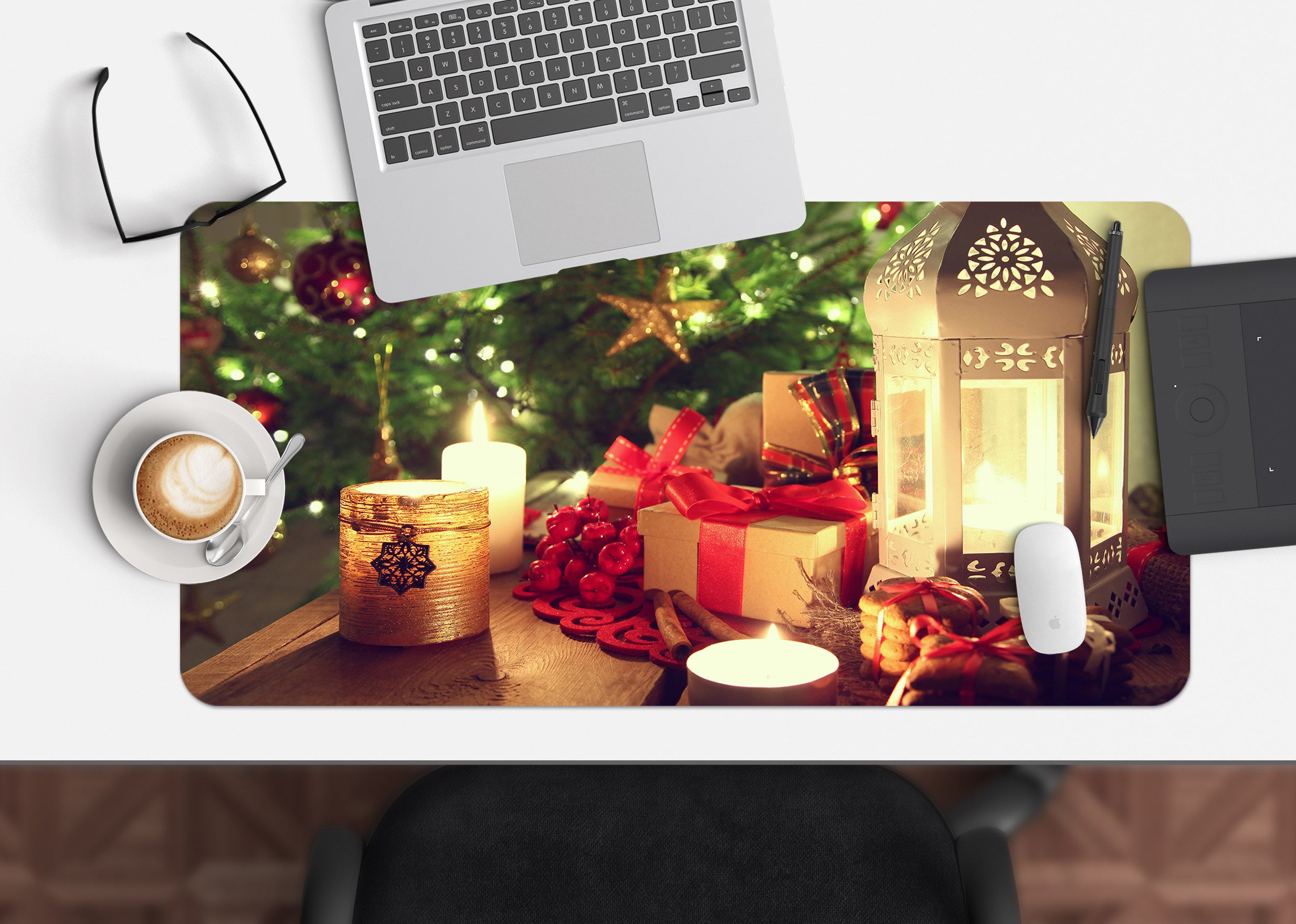 3D Gift Candle 53166 Christmas Desk Mat Xmas