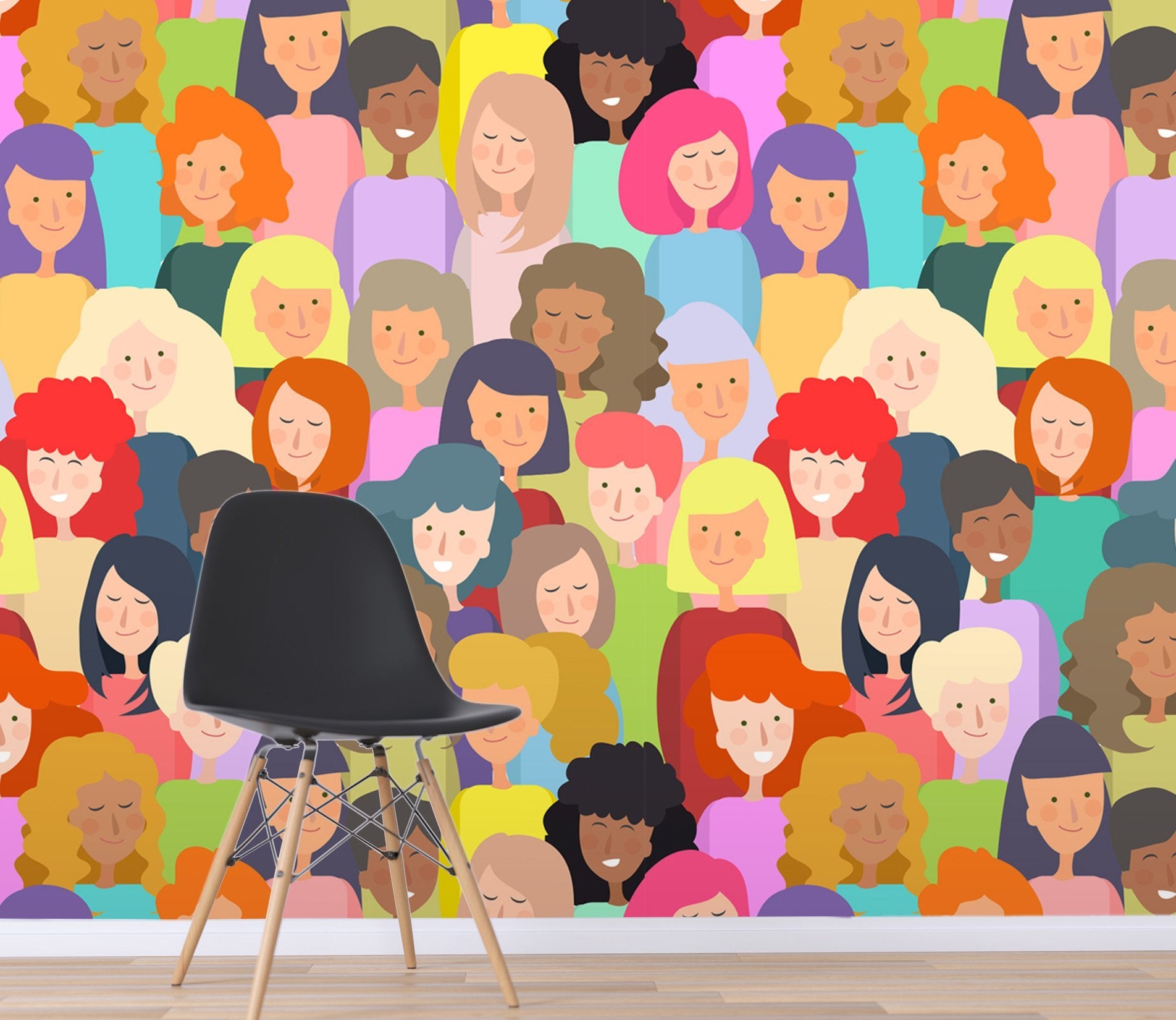 3D Color Crowd Hair 473 Wallpaper AJ Wallpaper 