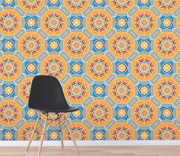 3D Round Orange Pattern 509 Wallpaper AJ Wallpaper 