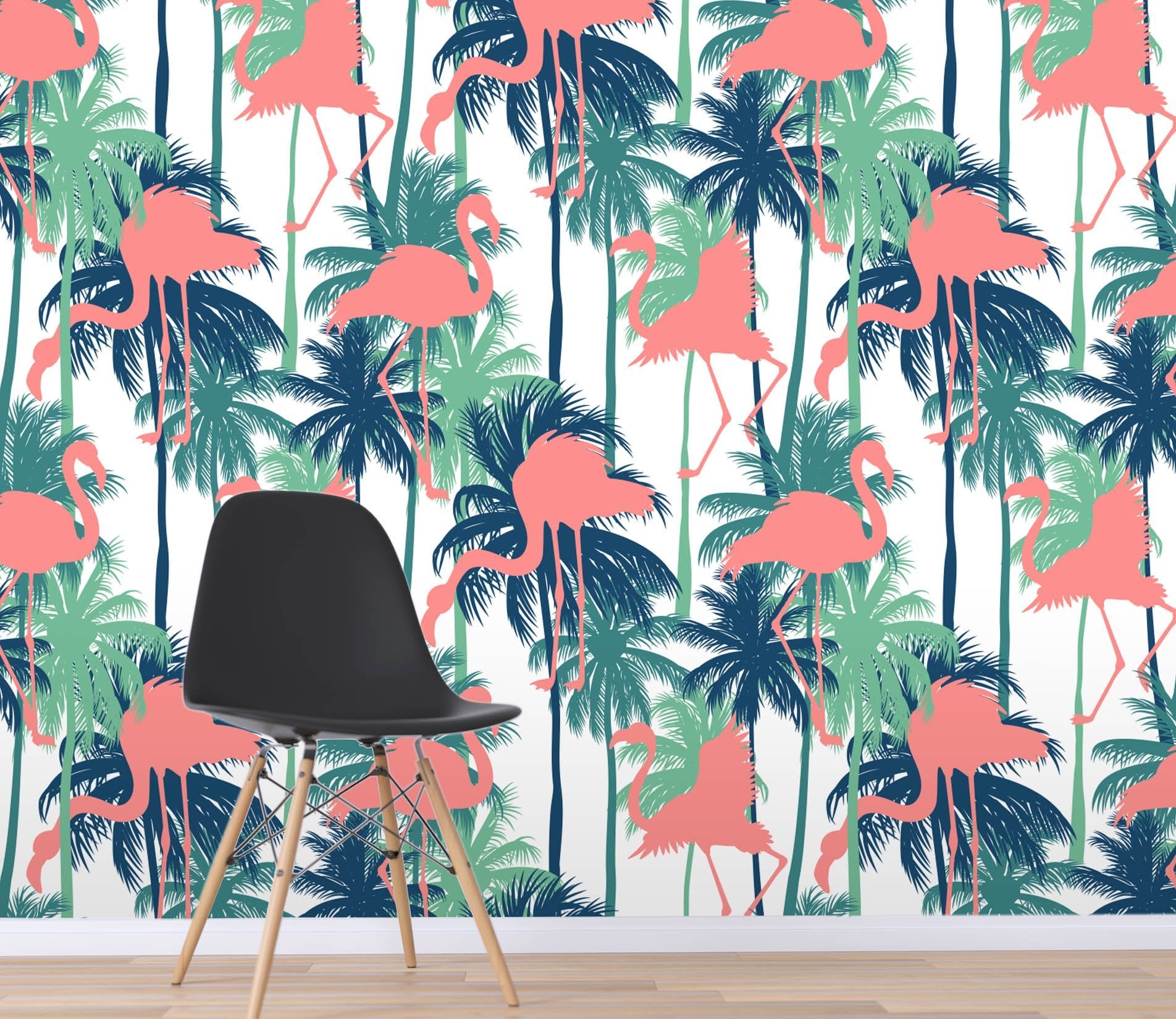 3D Flamingo Coconut Tree 464 Wallpaper AJ Wallpaper 