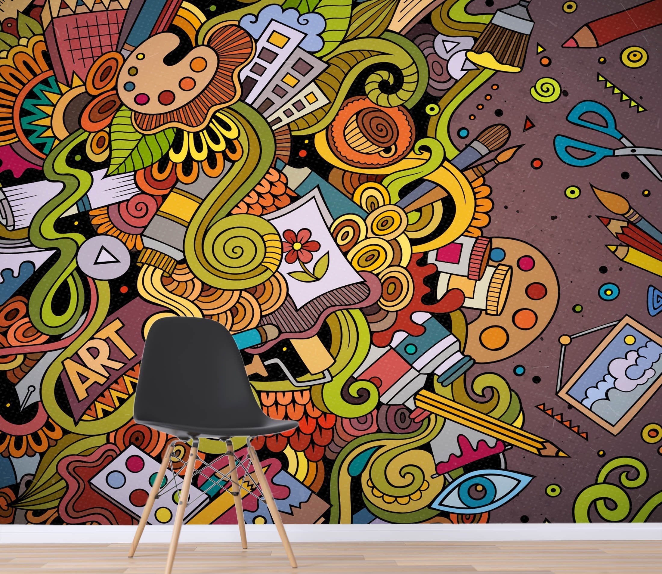 3D Scissors Pencil 721 Wallpaper AJ Wallpaper 