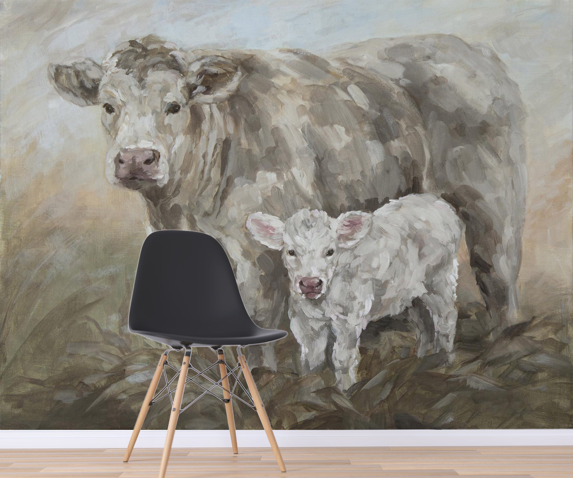 3D Cute Cow 1412 Debi Coules Wall Mural Wall Murals