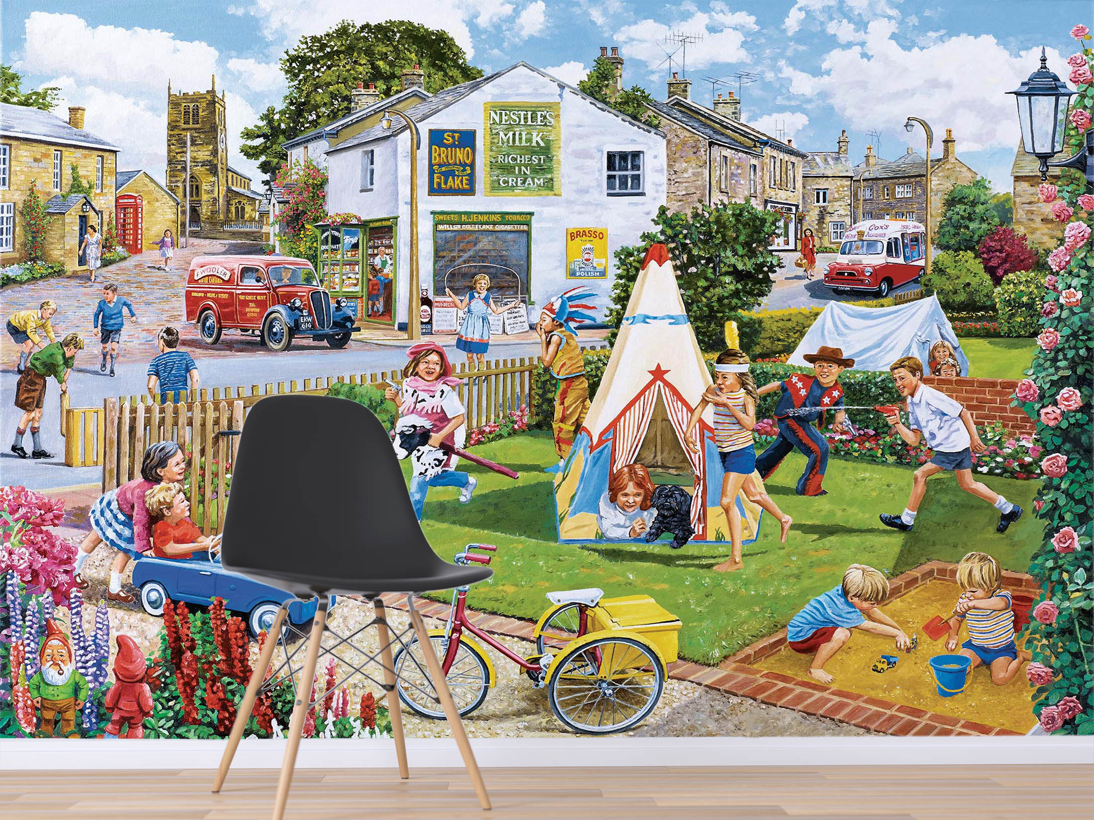 3D Playing In The Park 1016 Trevor Mitchell Wall Mural Wall Murals